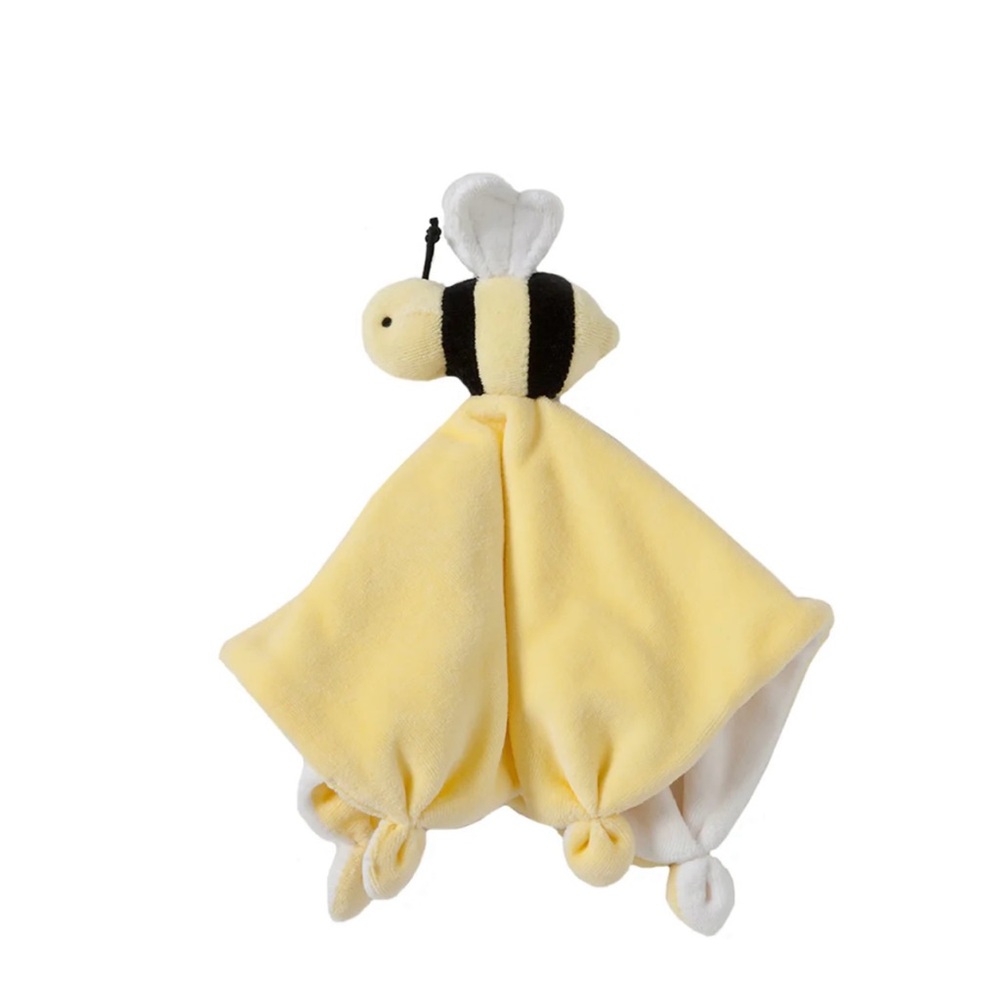 hold me bee organic plush lovey Burt’s bees yellow and black